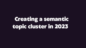 Semantic clustering that’s not AI content